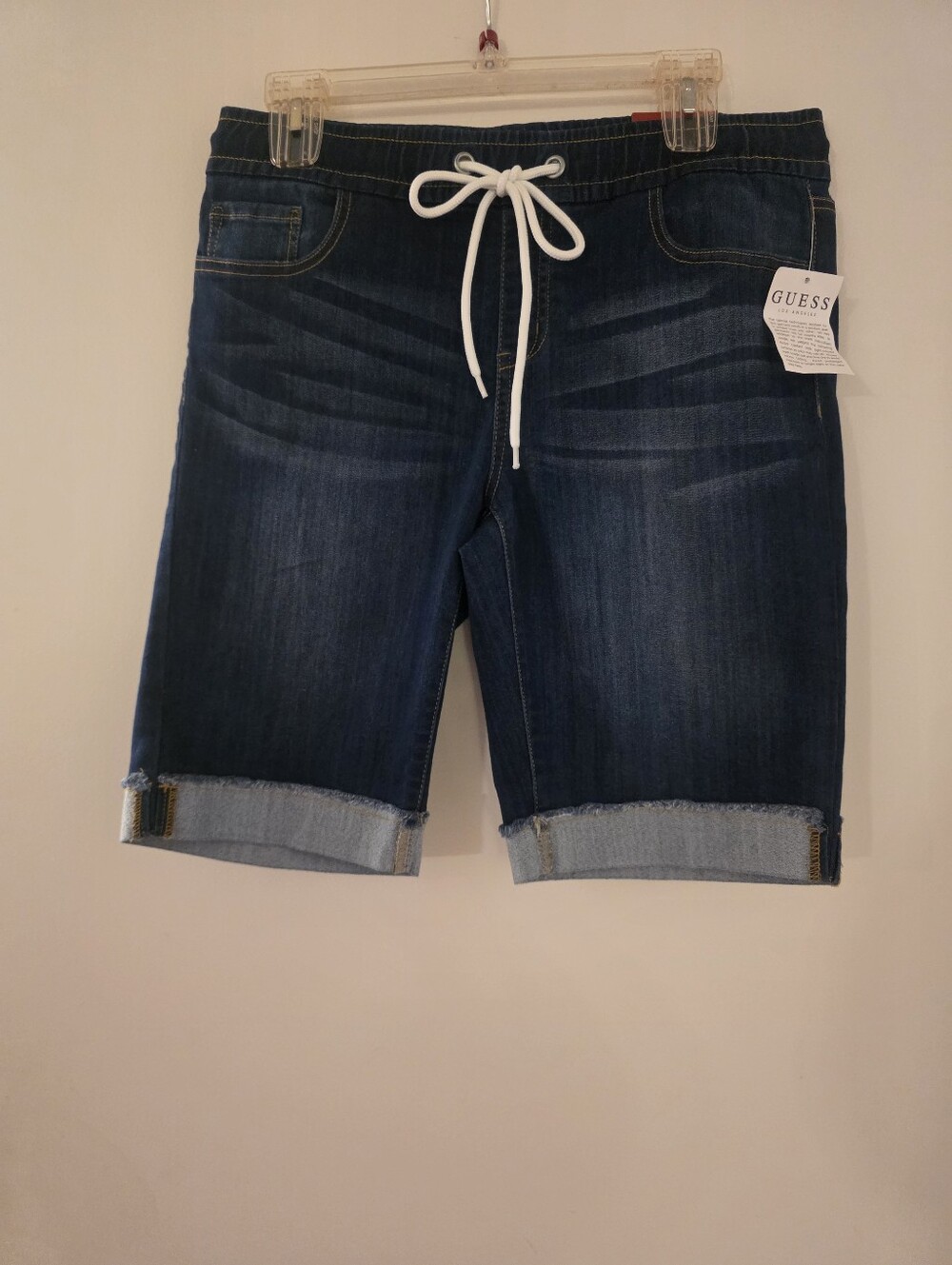 (NWT) GUESS Indigo Denim Drawstring Shorts